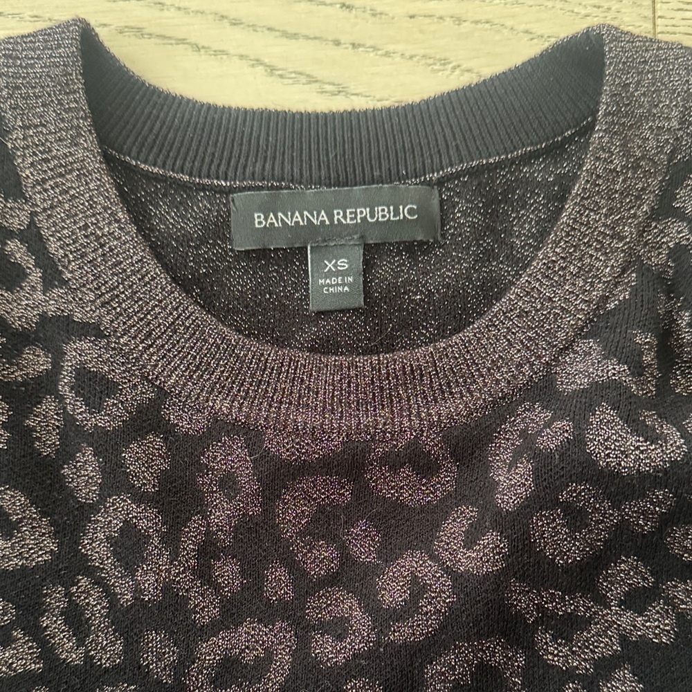 Banana Republic Leopard Print Sweater - Black and Brown - Picture 2 of 4